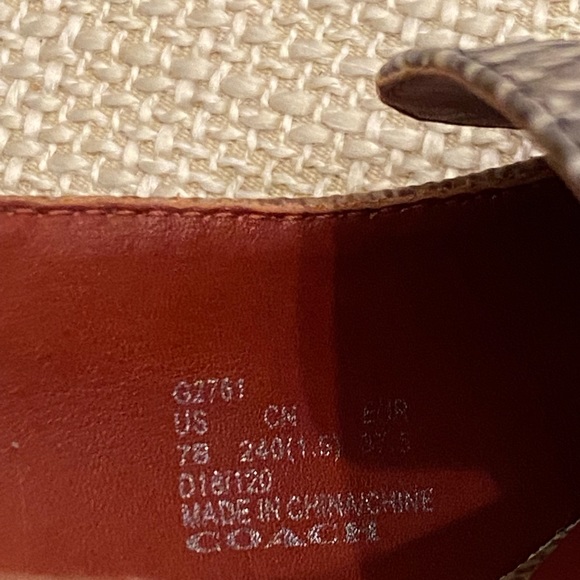 Coach Womens Jade Loafer w Block Heal / Mixed Media / Tan Natural Black / 7 /NWB - Picture 14 of 16